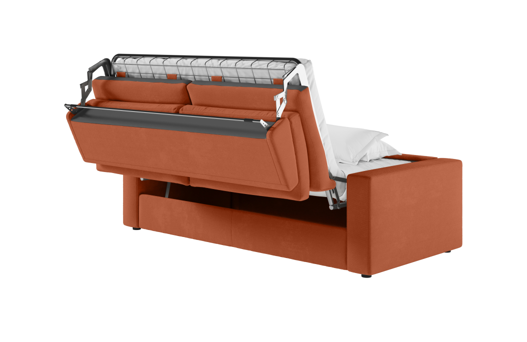 Canapé ADELE convertible 3 places système couchage express déhoussable en tissu