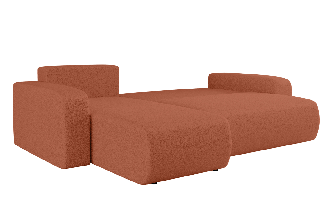 Canapé ALYA d'angle réversible et convertible 4 places en tissu bouclette