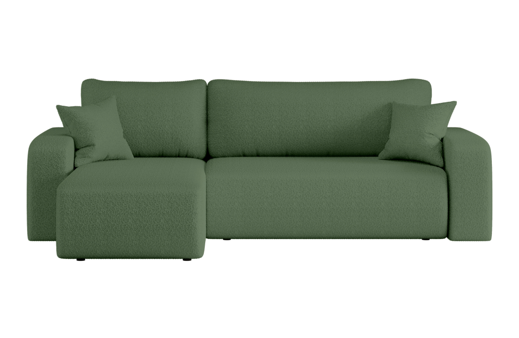 Canapé ALYA d'angle réversible et convertible 4 places en tissu bouclette