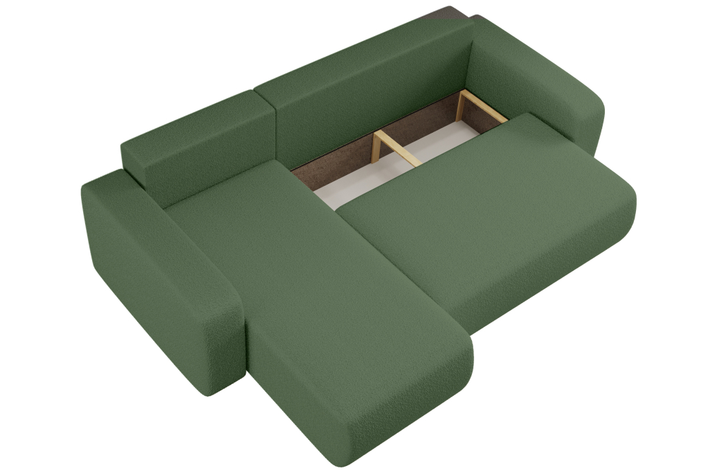 Canapé ALYA d'angle réversible et convertible 4 places en tissu bouclette