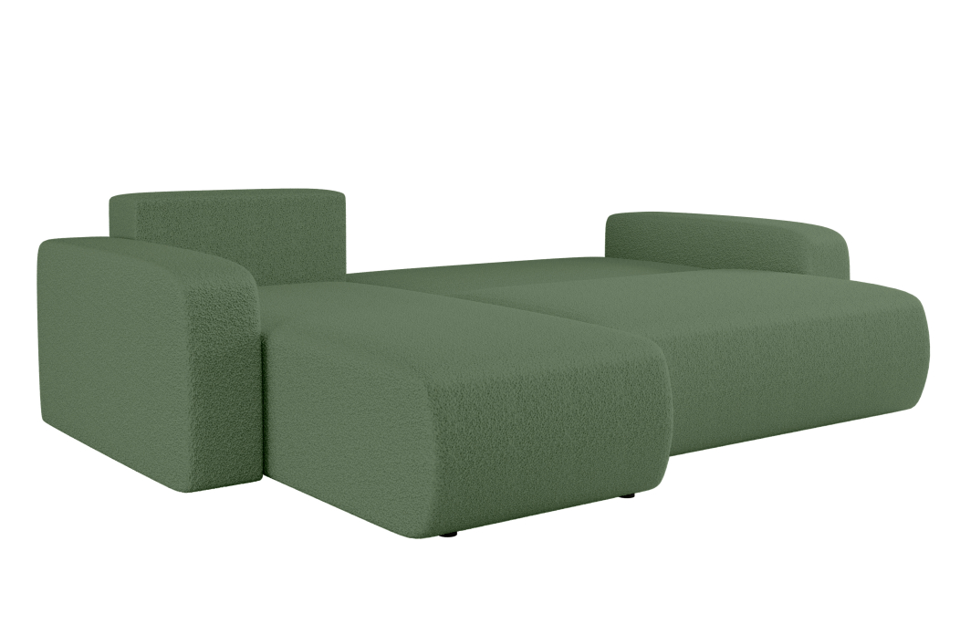 Canapé ALYA d'angle réversible et convertible 4 places en tissu bouclette