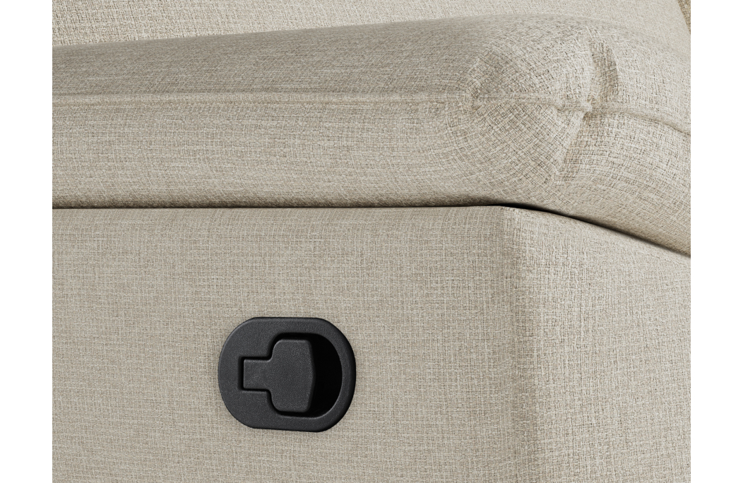 PACK - Canapé de relaxation ROSS manuel 3 et 2 places et fauteuil en tissu Easy Clean antitache