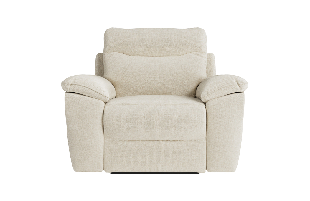PACK - Canapé de relaxation ROSS manuel 3 et 2 places et fauteuil en tissu Easy Clean antitache