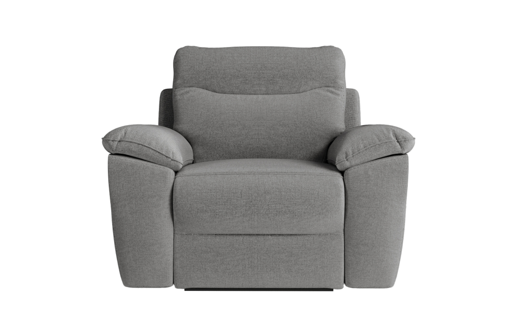 PACK - Canapé de relaxation ROSS manuel 3 places et fauteuil en tissu Easy Clean antitache