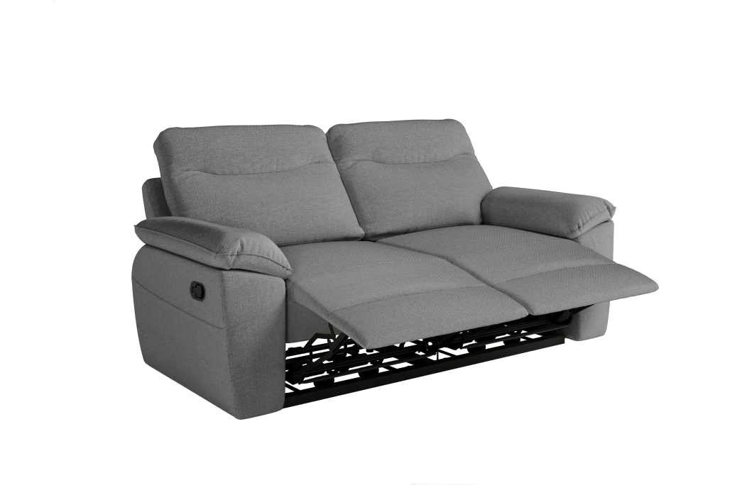 PACK - Canapé de relaxation ROSS manuel 3 places et fauteuil en tissu Easy Clean antitache