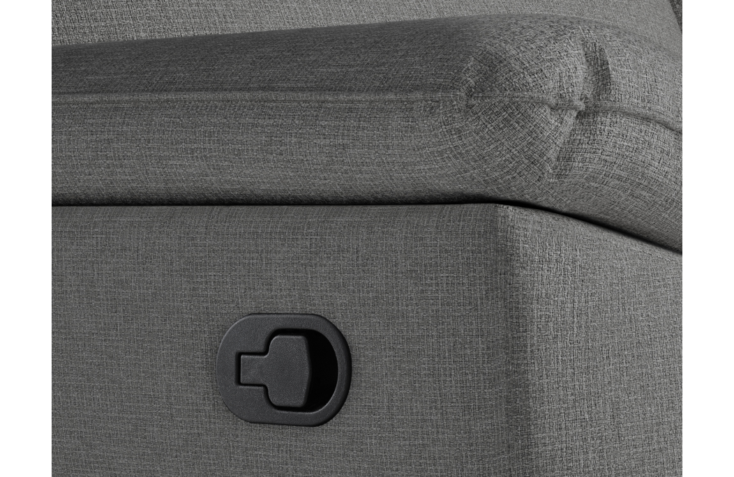 PACK - Canapé de relaxation ROSS manuel 3 places et fauteuil en tissu Easy Clean antitache