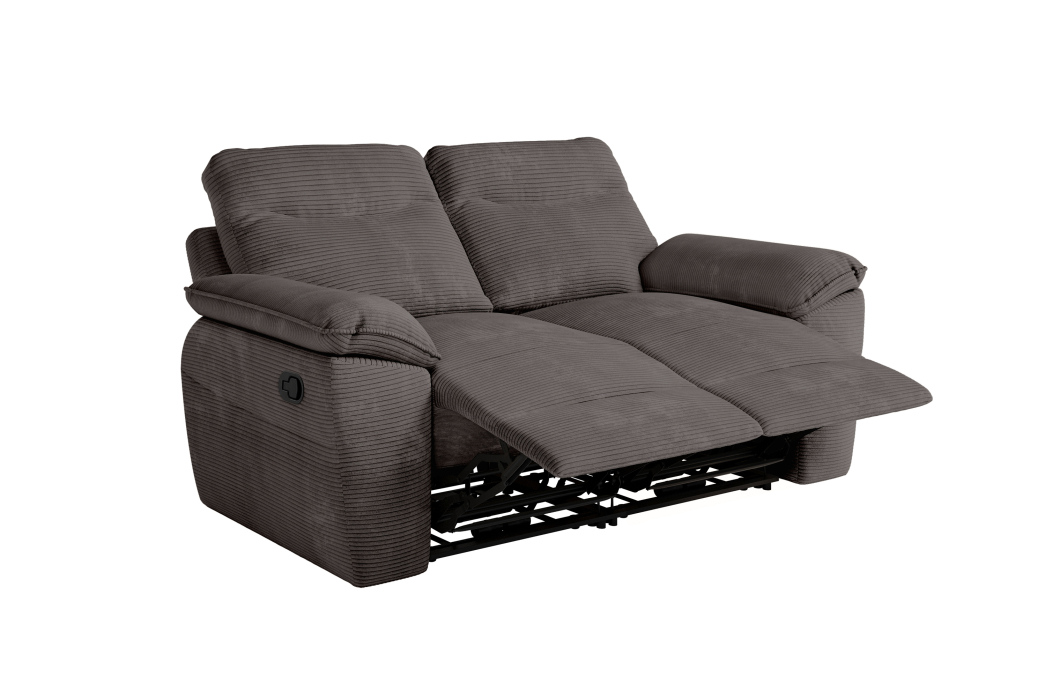 PACK - Canapé de relaxation ROSS manuel 2 places et fauteuil en velours côtelé