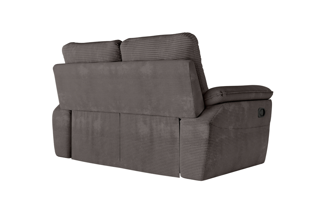 PACK - Canapé de relaxation ROSS manuel 2 places et fauteuil en velours côtelé