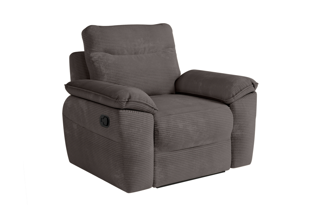 PACK - Canapé de relaxation ROSS manuel 2 places et fauteuil en velours côtelé