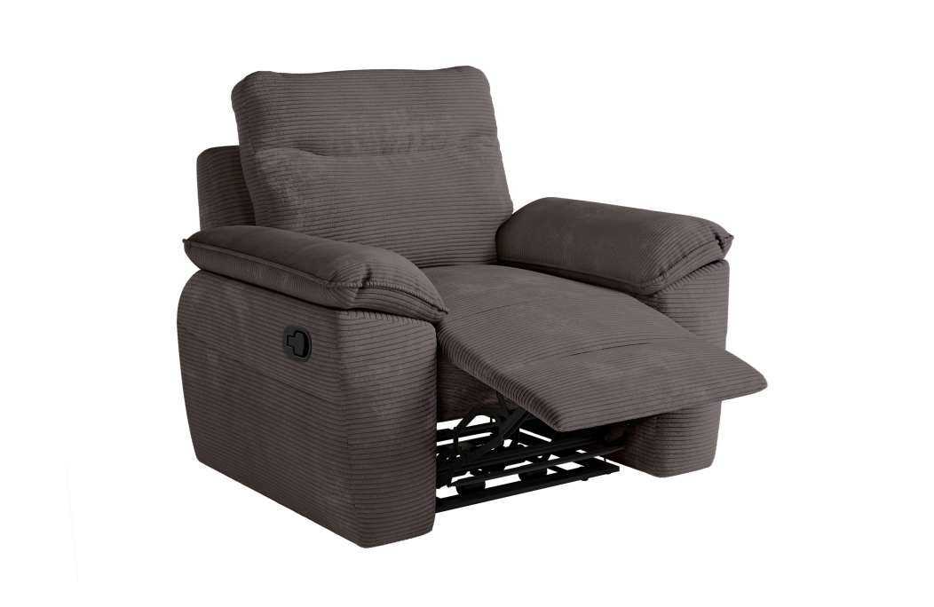 PACK - Canapé de relaxation ROSS manuel 2 places et fauteuil en velours côtelé