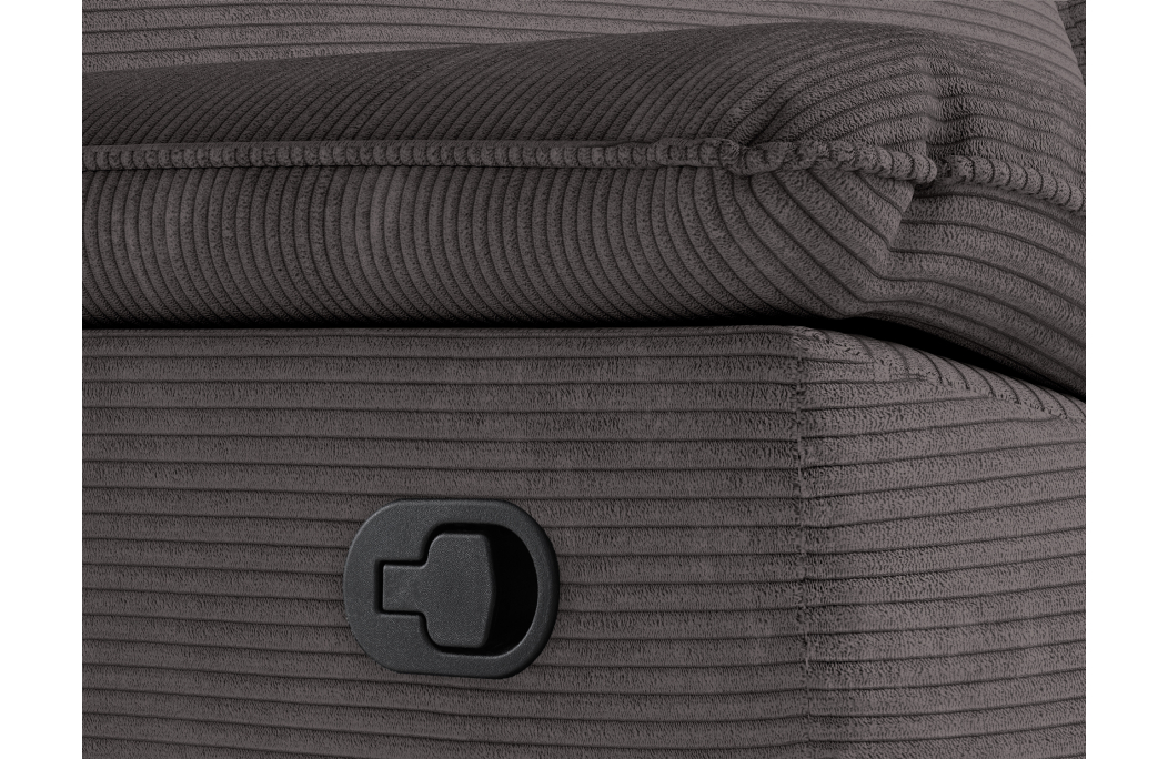 PACK - Canapé de relaxation ROSS manuel 2 places et fauteuil en velours côtelé