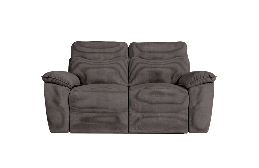 PACK - Canapé de relaxation ROSS manuel 2 places et fauteuil en velours côtelé