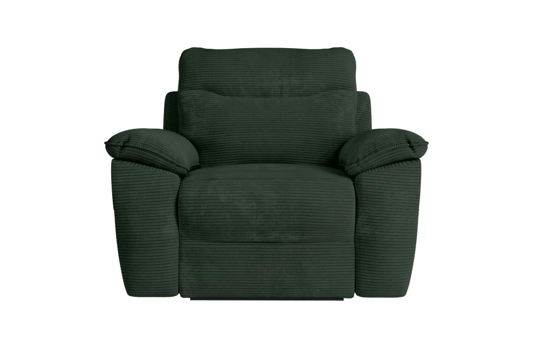 PACK - Canapé de relaxation ROSS électrique 3 places et fauteuil en velours côtelé