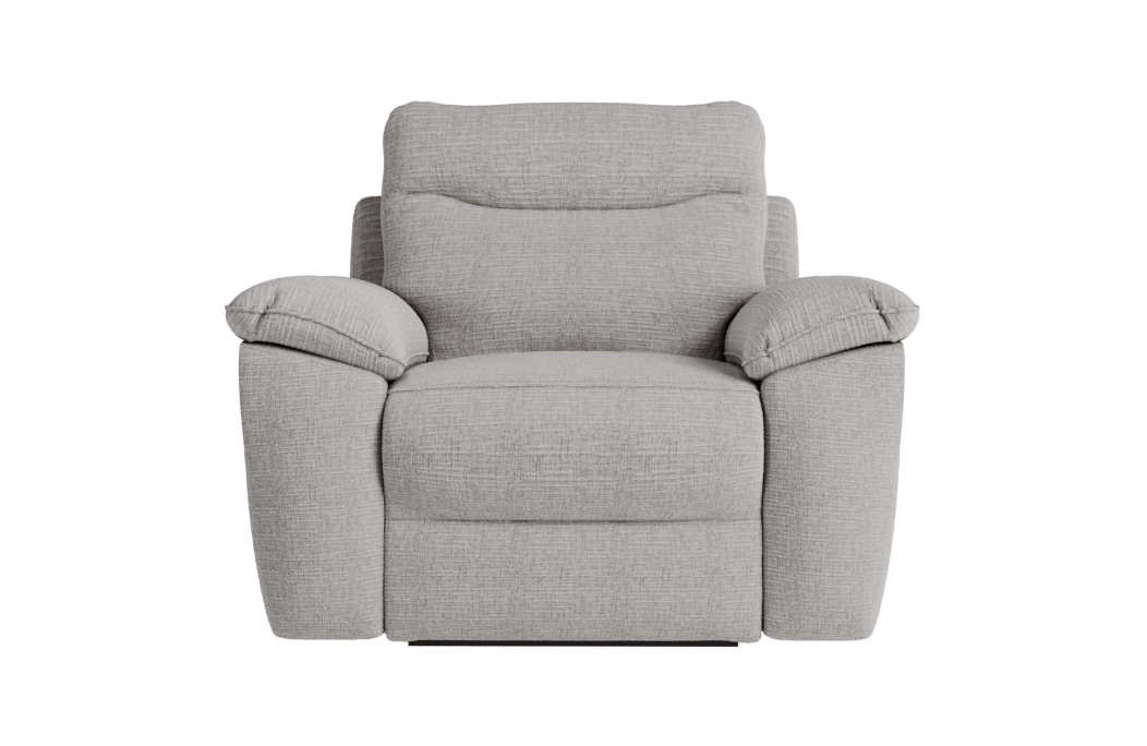 PACK - Canapé de relaxation ROSS électrique 3 places et fauteuil en tissu texturé 3D