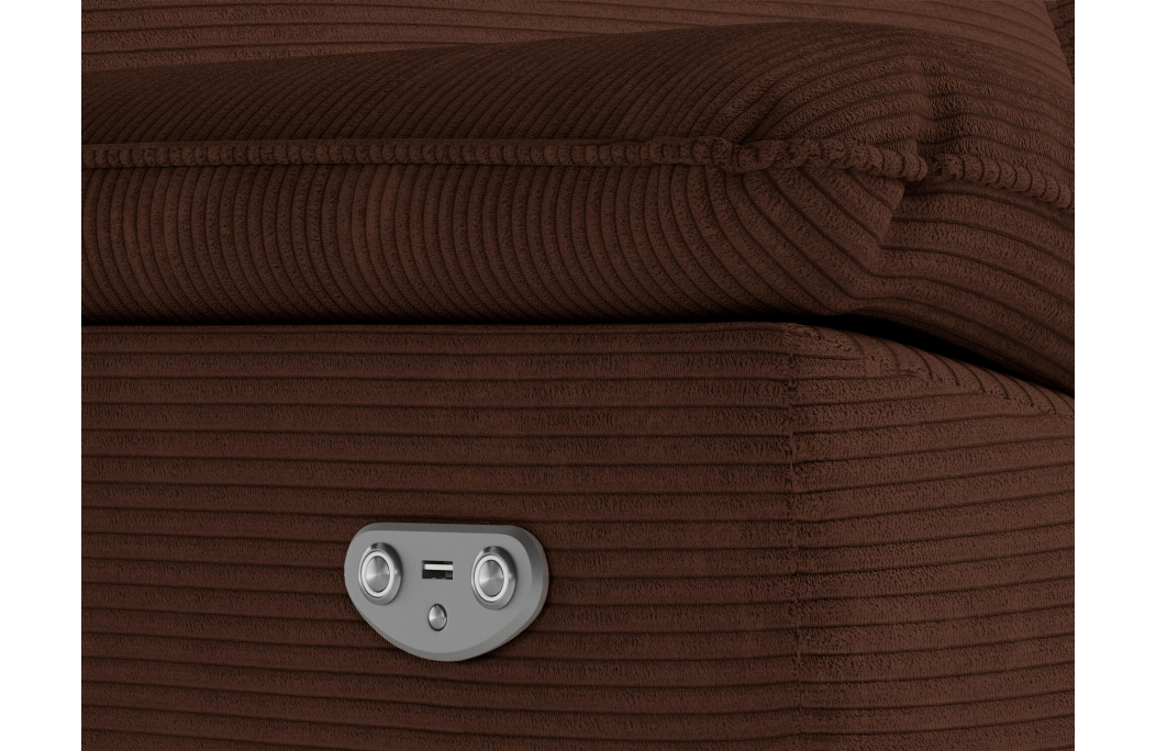 PACK - Canapé de relaxation ROSS électrique 2 et 3 places en velours côtelé