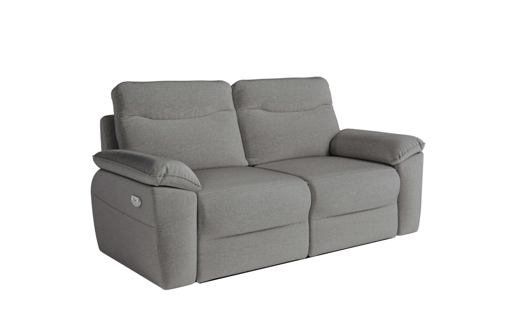 PACK - Canapé de relaxation ROSS électrique 2 et 3 places en tissu Easy Clean antitache