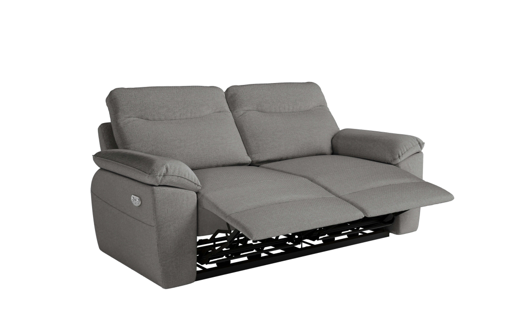 PACK - Canapé de relaxation ROSS électrique 2 et 3 places en tissu Easy Clean antitache