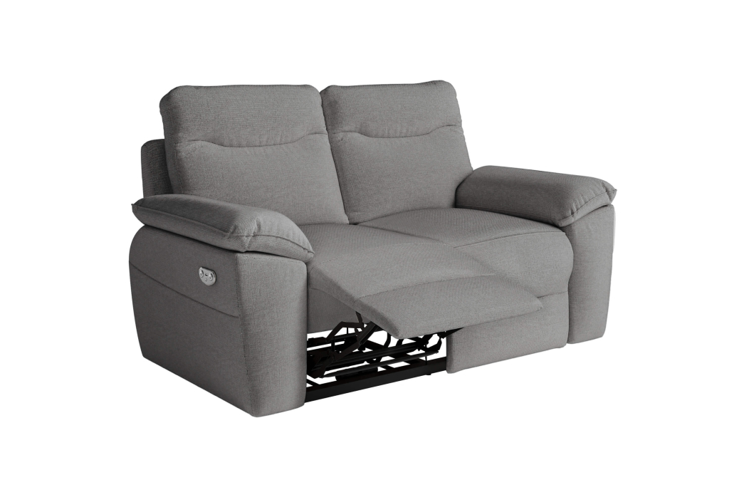PACK - Canapé de relaxation ROSS électrique 2 et 3 places en tissu Easy Clean antitache