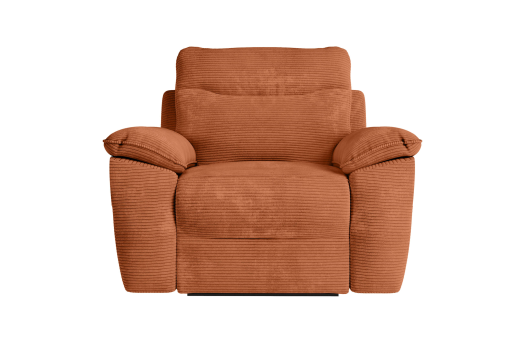 PACK - Canapé de relaxation ROSS électrique 2 places et fauteuil en velours côtelé