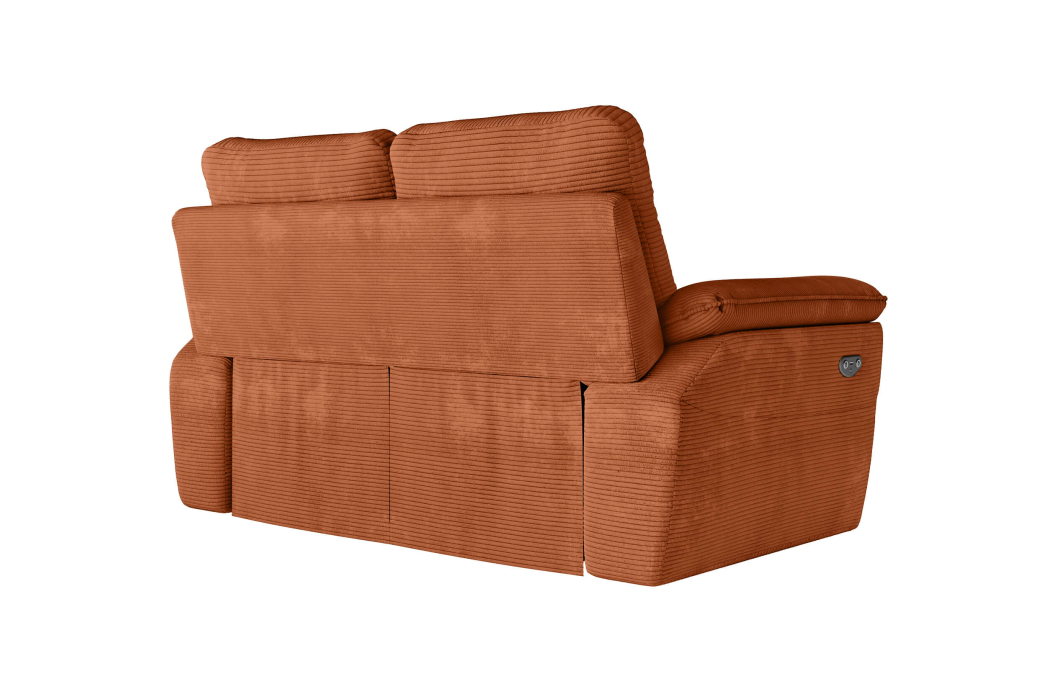 PACK - Canapé de relaxation ROSS électrique 2 places et fauteuil en velours côtelé