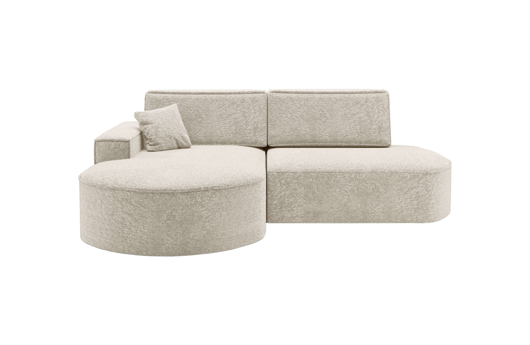 Canapé d'angle convertible 4 places MARLO en tissu chenille