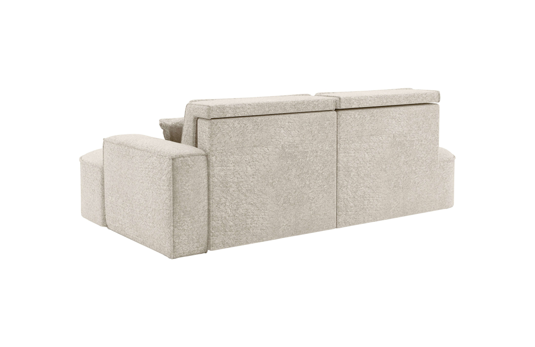 Canapé d'angle convertible 4 places MARLO en tissu chenille