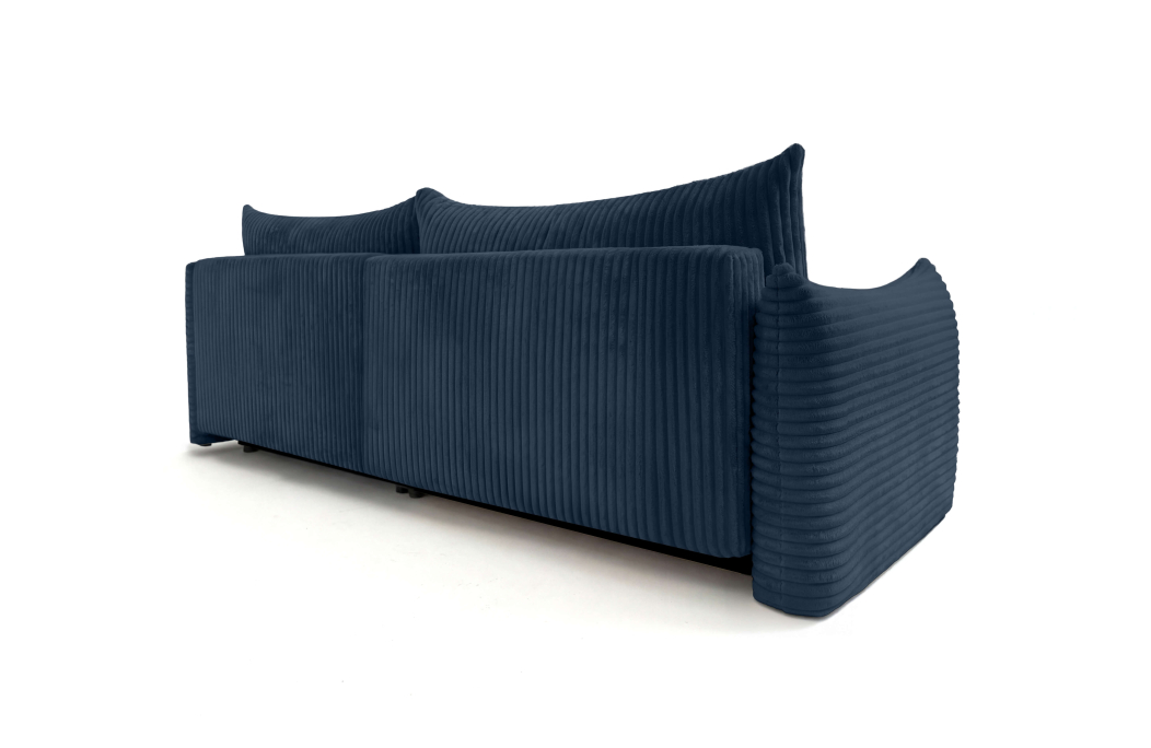 Canapé d’angle LYSIA réversible et convertible 4 places en velours côtelé