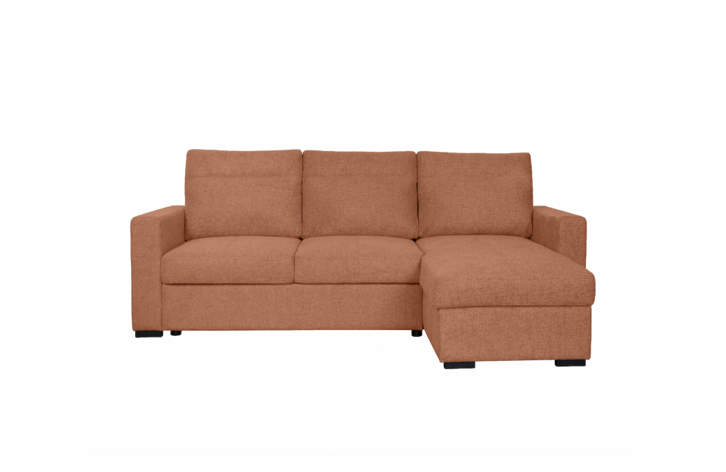 Canapé d’angle réversible SOLARO convertible avec coffre en tissu