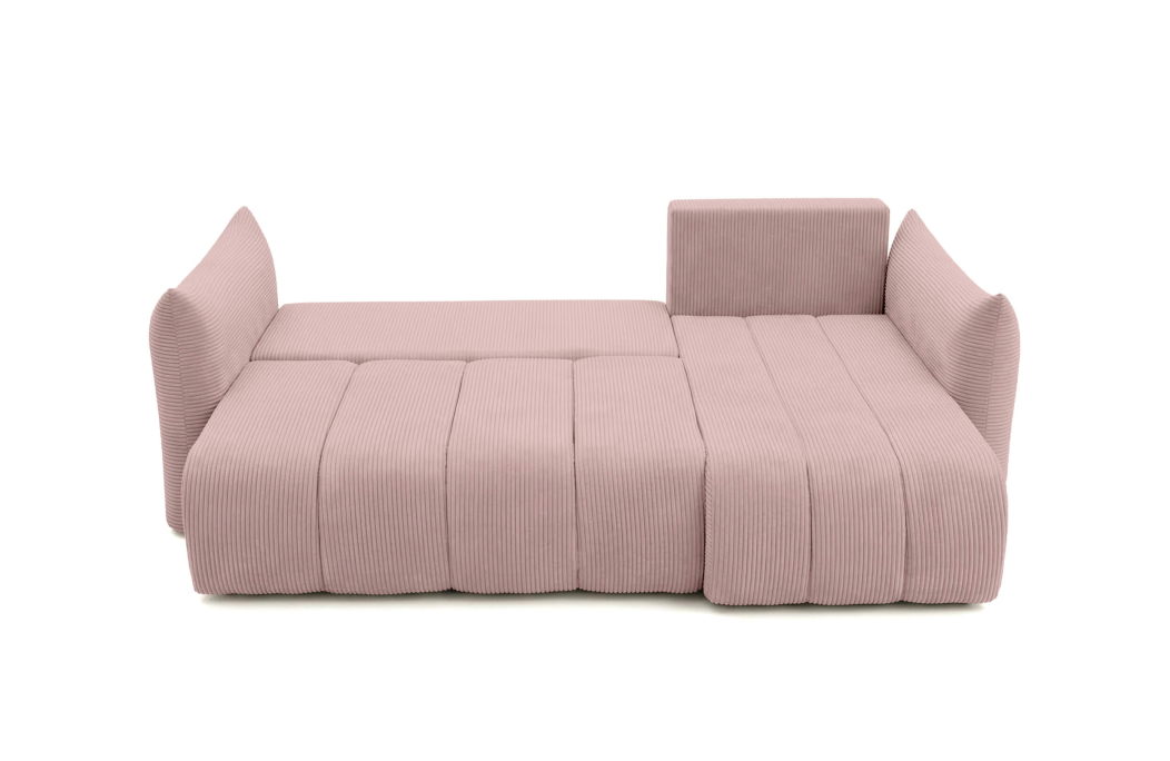Canapé d'angle LYSIA MINI réversible et convertible en velours côtelé