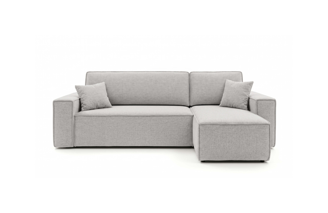 Canapé d'angle FARAH convertible réversible avec rangement en tissu