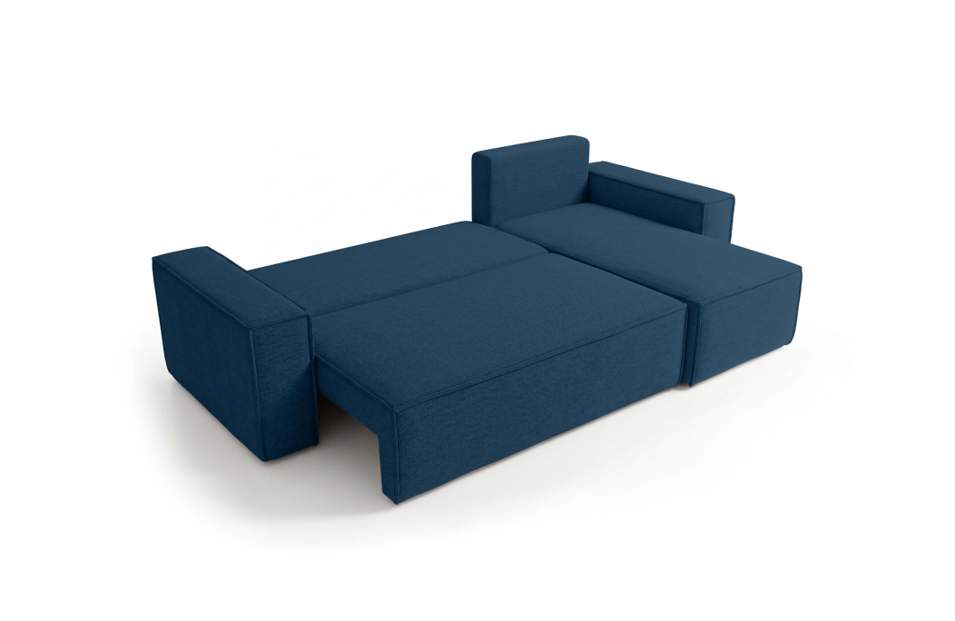 Canapé d'angle FARAH convertible réversible avec rangement en tissu