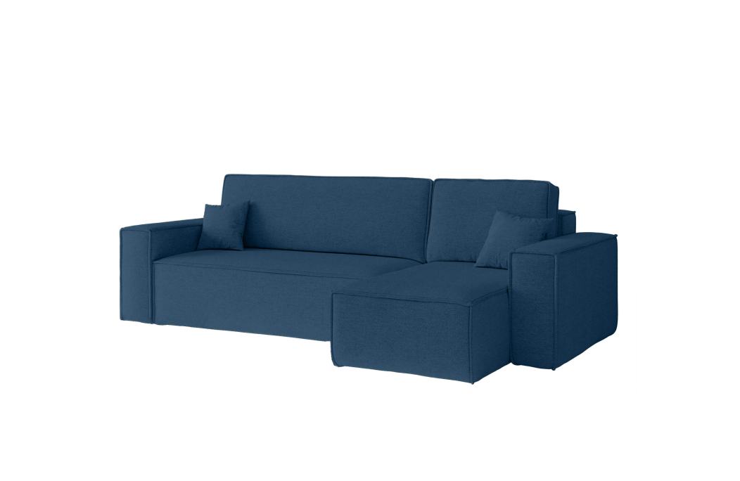 Canapé d'angle FARAH convertible réversible avec rangement en tissu