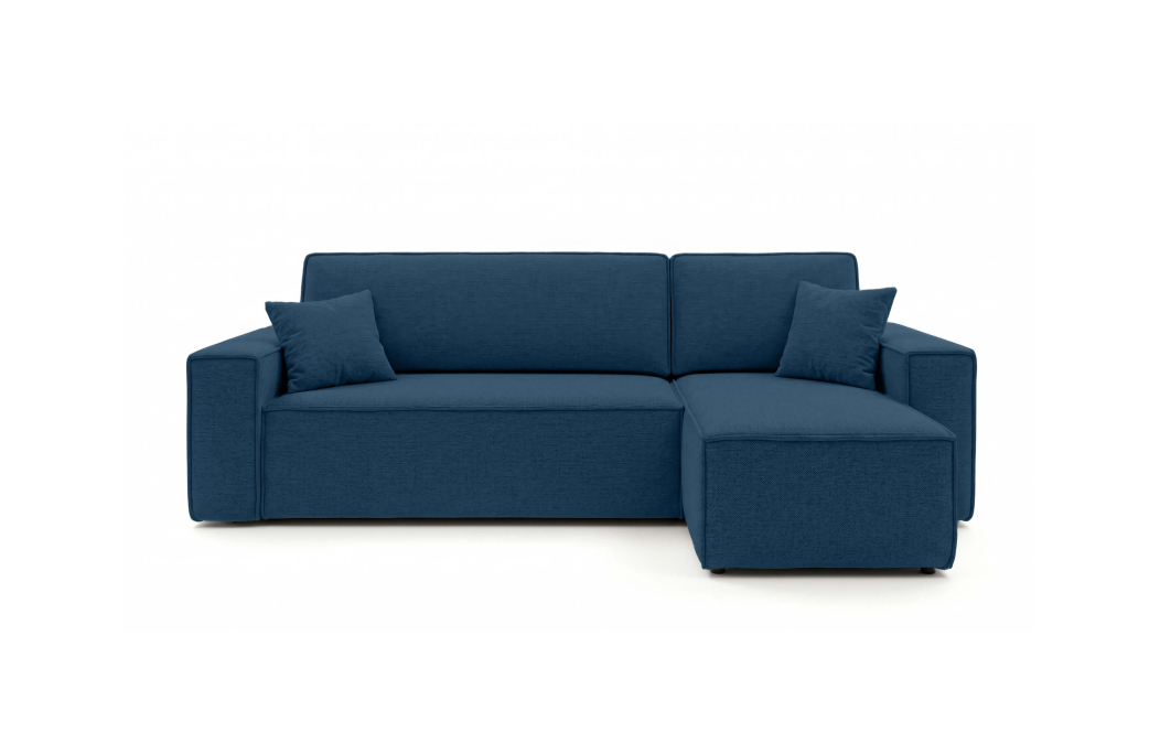Canapé d'angle FARAH convertible réversible avec rangement en tissu