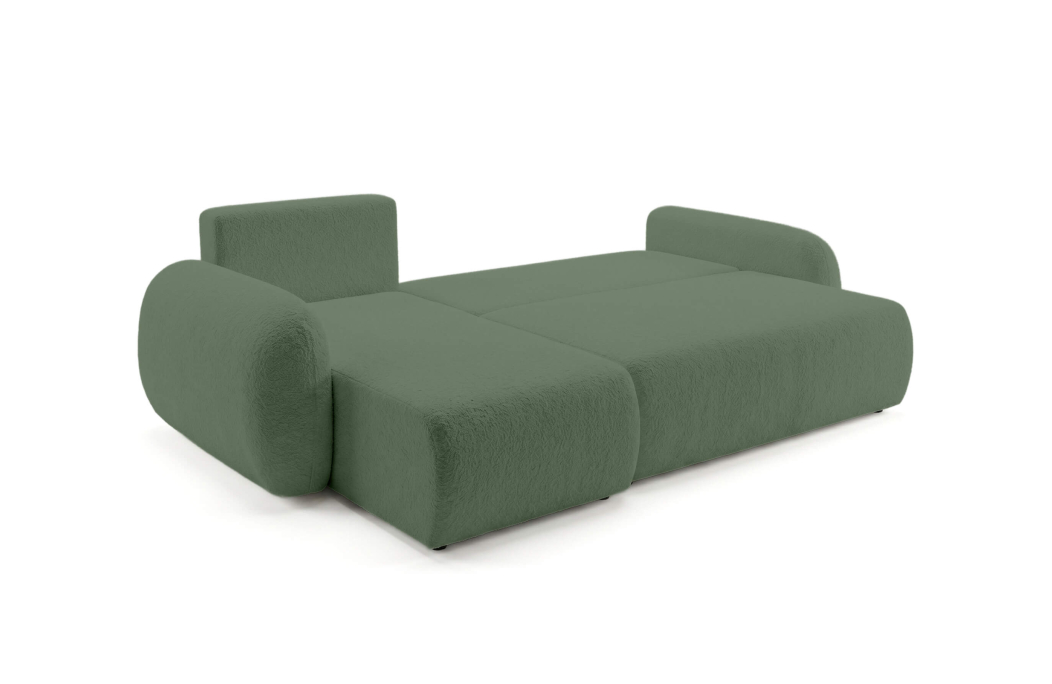 Canapé d'angle ALYA convertible réversible avec rangement en tissu bouclette