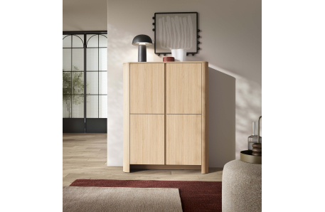 Buffet haut SAVIO 4 portes en bois
