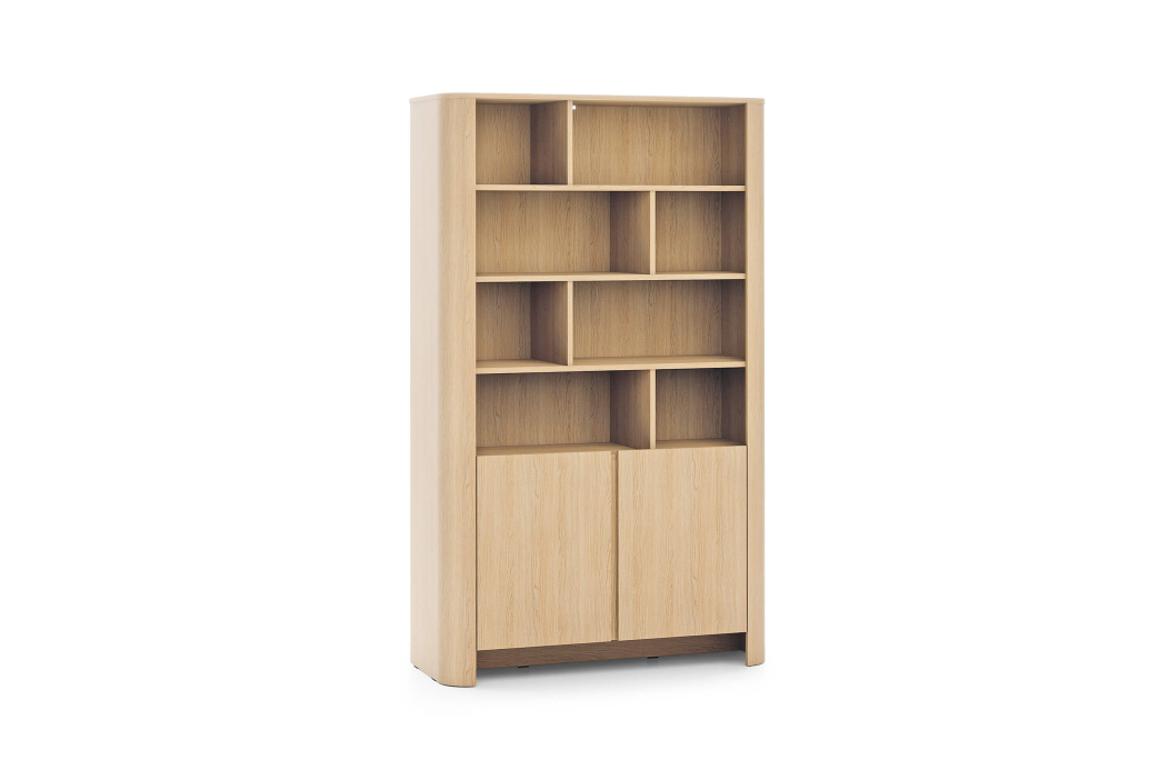 Bibliothèque SAVIO 2 portes avec 8 étagères