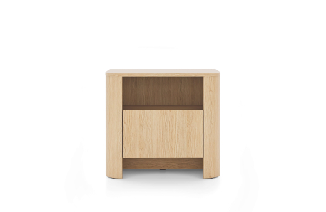 Table de chevet SAVIO avec tiroir et étagère en bois