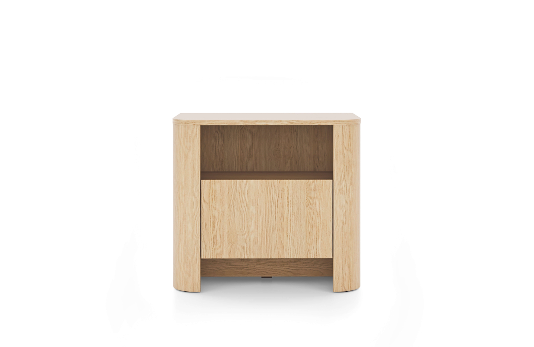 Table de chevet SAVIO avec tiroir et étagère en bois