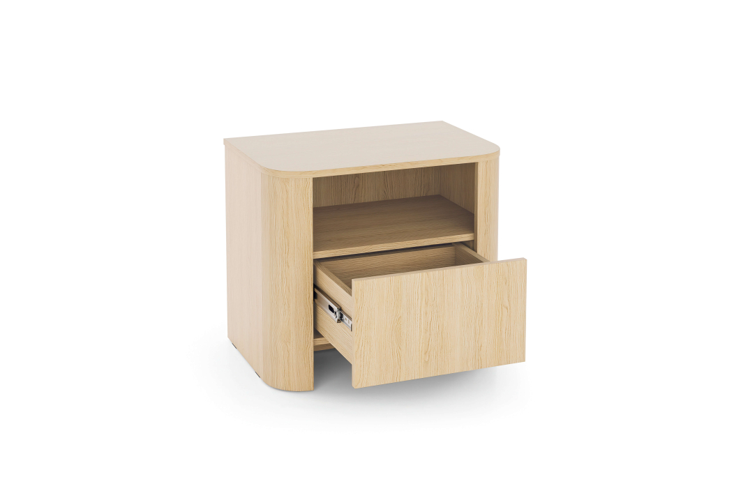 Table de chevet SAVIO avec tiroir et étagère en bois