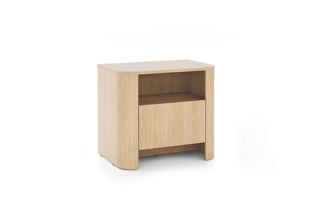 Table de chevet SAVIO avec tiroir et étagère en bois