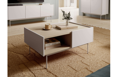 Table basse VIVARO 2 tiroirs en bois