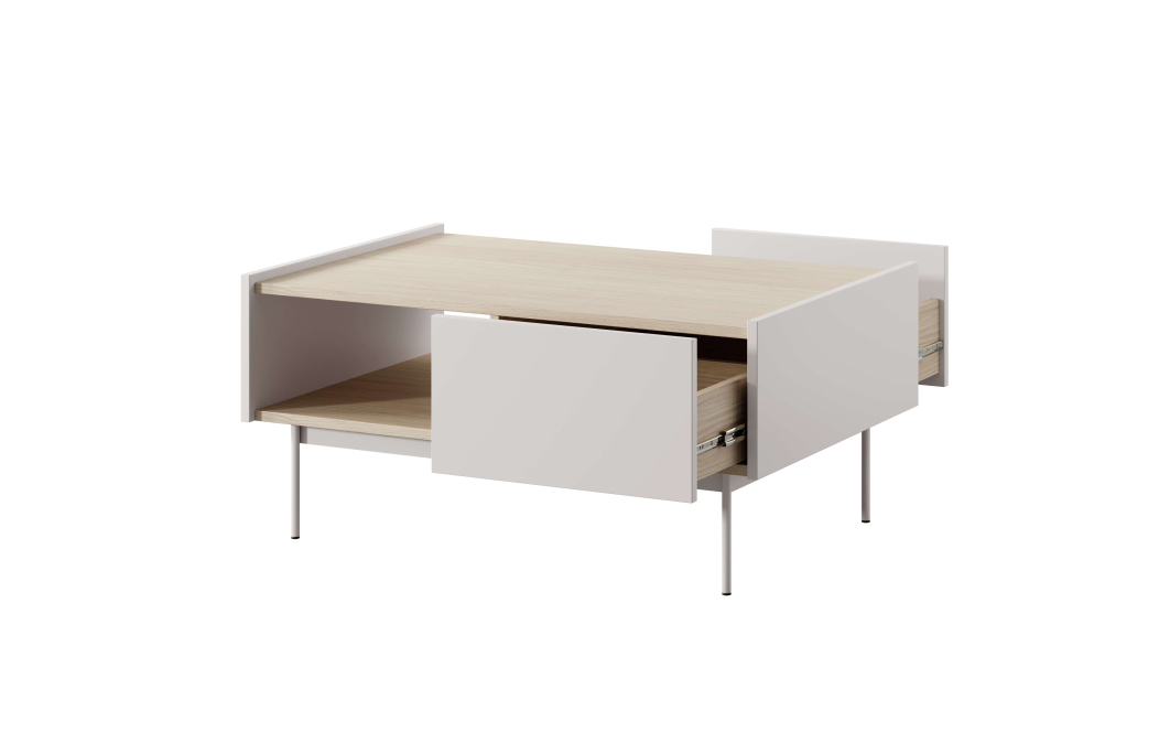 Table basse VIVARO 2 tiroirs en bois