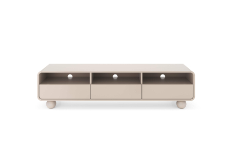 Meuble TV ALBA bas à poser 180 cm avec rangements en bois