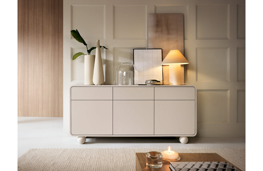 Buffet bas ALBA 3 portes 3 tiroirs en bois