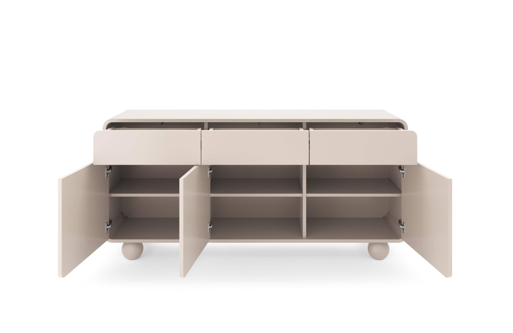 Buffet bas ALBA 3 portes 3 tiroirs en bois