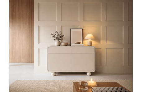 Buffet bas ALBA 2 portes 2 tiroirs en bois