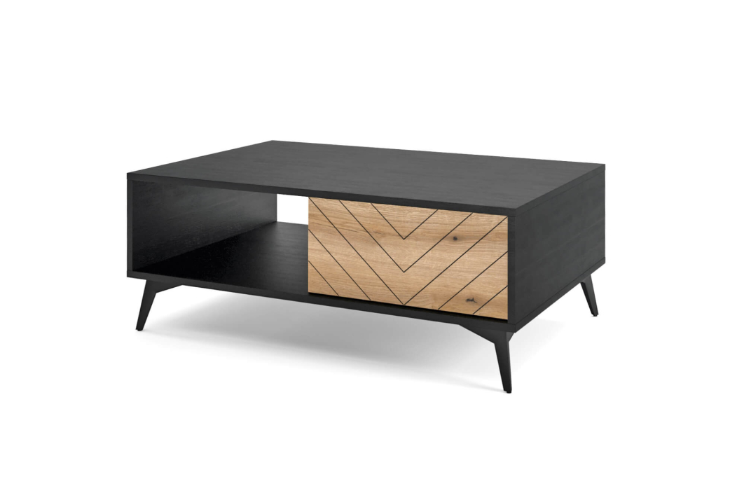 Table basse VARENA avec rangements en bois