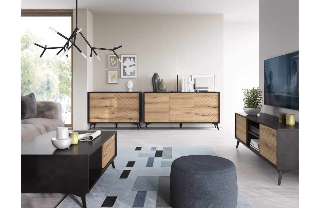 Buffet bas VARENA 2 portes en bois