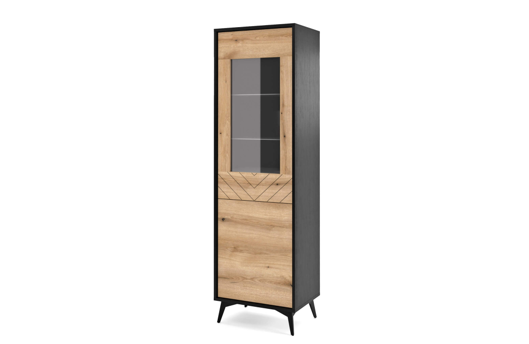 Vitrine VARENA 5 étagères et verre