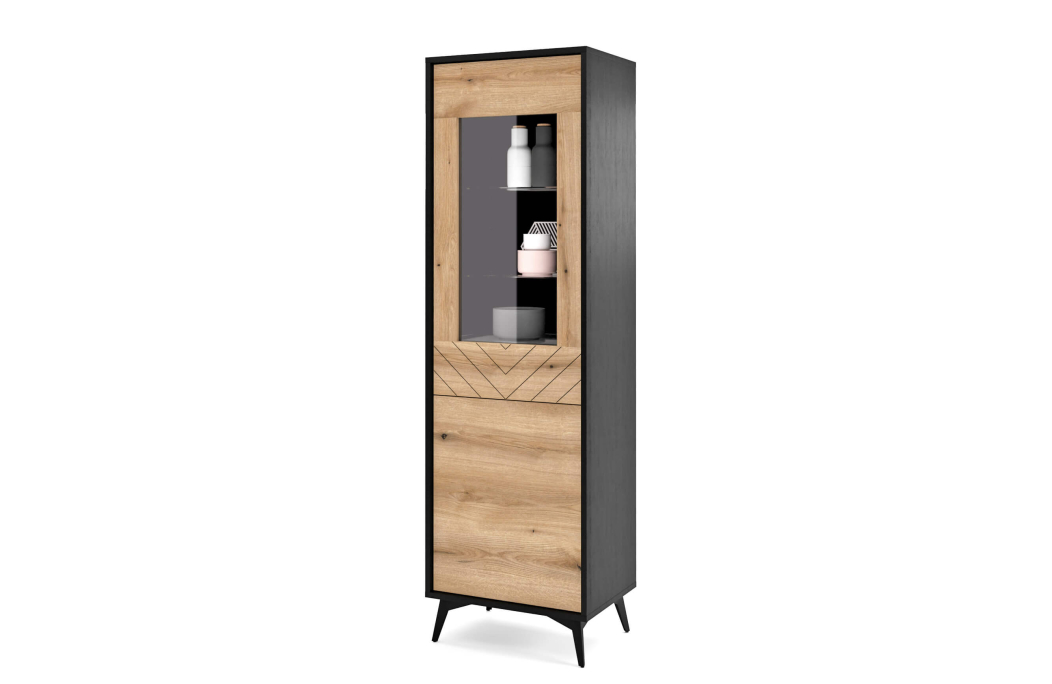 Vitrine VARENA 5 étagères et verre
